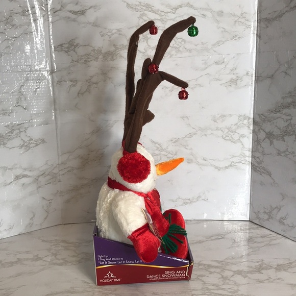 Holiday time Christmas singing snowman “let it snow” plush in box - Picture 7 of 12